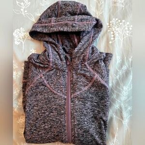 Girls 90 Degrees zip uphooded long sleeve top